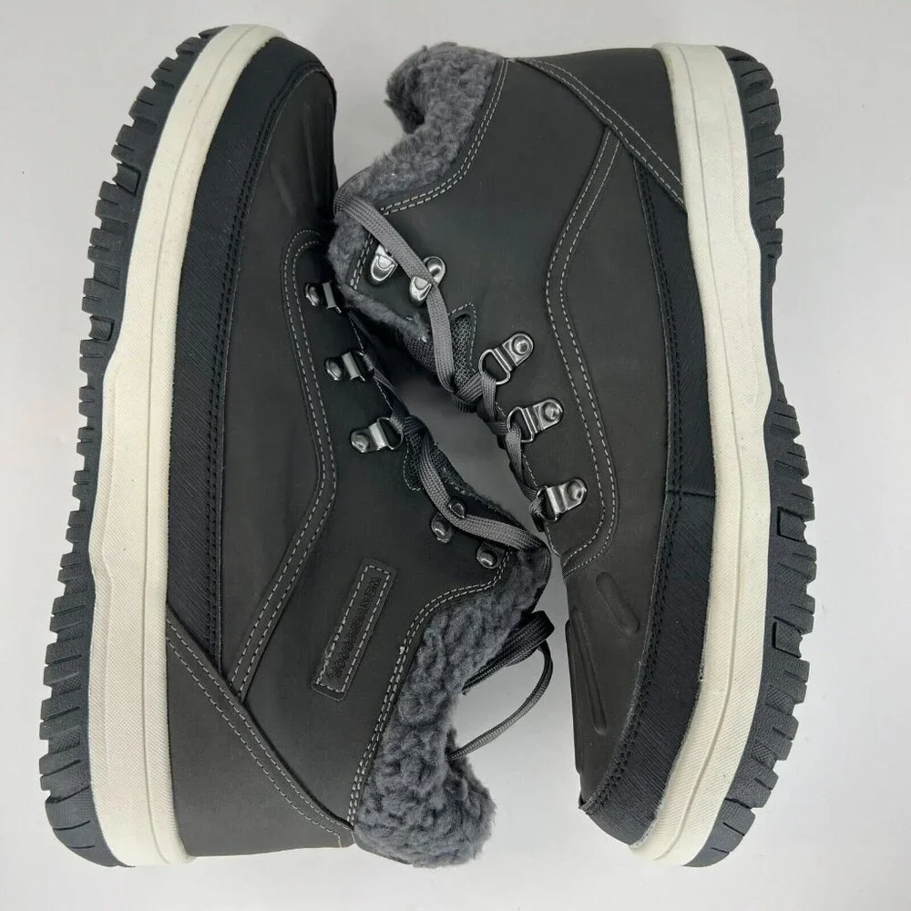 Weatherproof Mens 1624753 Gray Slope Memory Foam Faux Fur Size 13M Sneakers